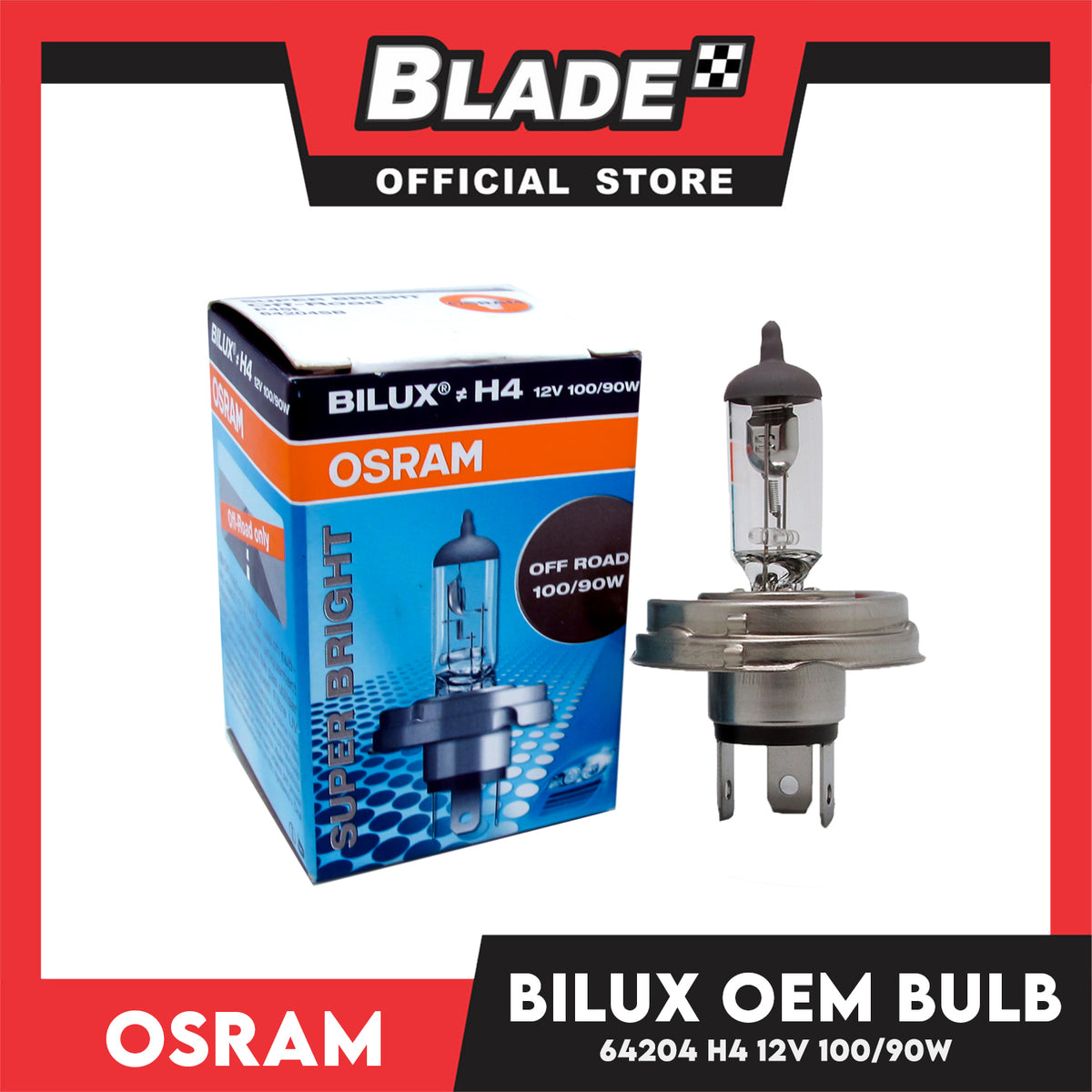 Osram Bilux Off Road OEM Bulb 64204 H4 12V 100/90W