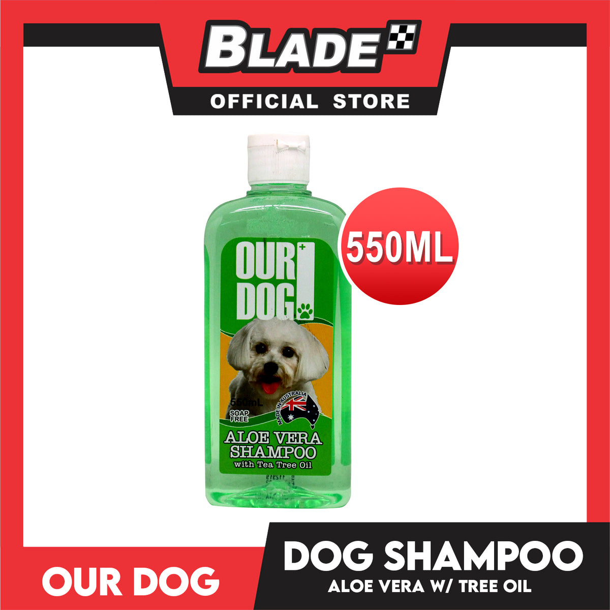 Our Dog Aloe Vera With Tea Tree Oil Dog Shampoo 550ml