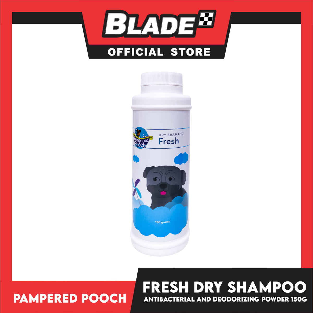 Pampered Pooch Dry Dog Shampoo 150g (Fresh) Dog Grooming
