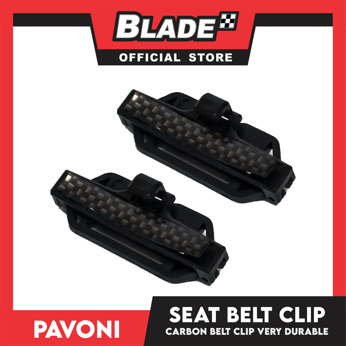 Pavoni Car Seat Belt Clip (Carbon)