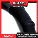 Pavoni Steering Wheel Cover Carbon Sporty Handle Cover Black