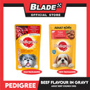 Pedigree Beef Chunks Flavor In Gravy 130g Dog Food Wet Food