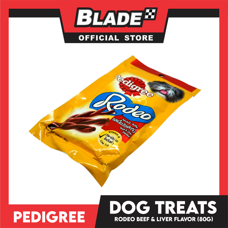 6pcs Pedigree Rodeo Beef and Liver 90g Dog Treats, Twist Stick