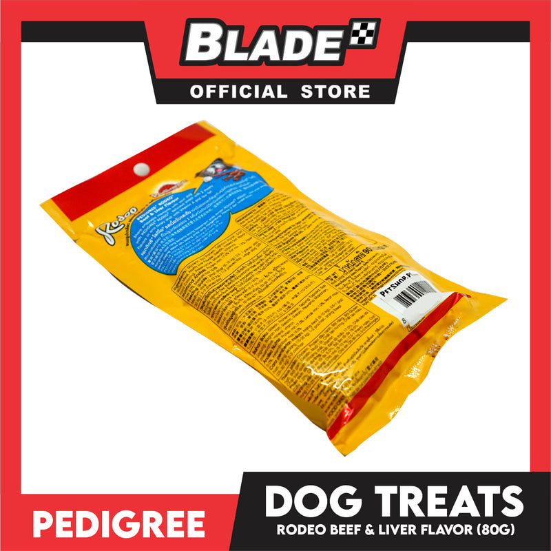 12pcs Pedigree Rodeo Beef and Liver 90g Dog Treats, Twist Stick