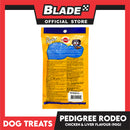 12pcs Pedigree Rodeo Chicken and Liver 90g Dog Treats, Twist Stick