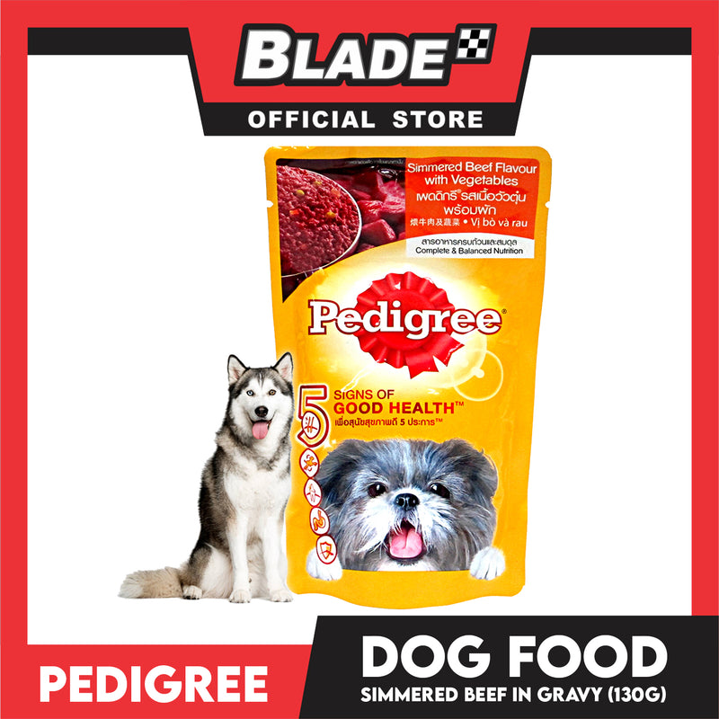 Pedigree Simmered Beef with Vegetable 130g Dog Food Wet Food