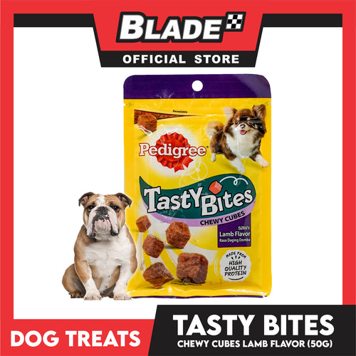 12pcs Pedigree Tasty Bites Chewy Cubes Lamb Flavor 50g