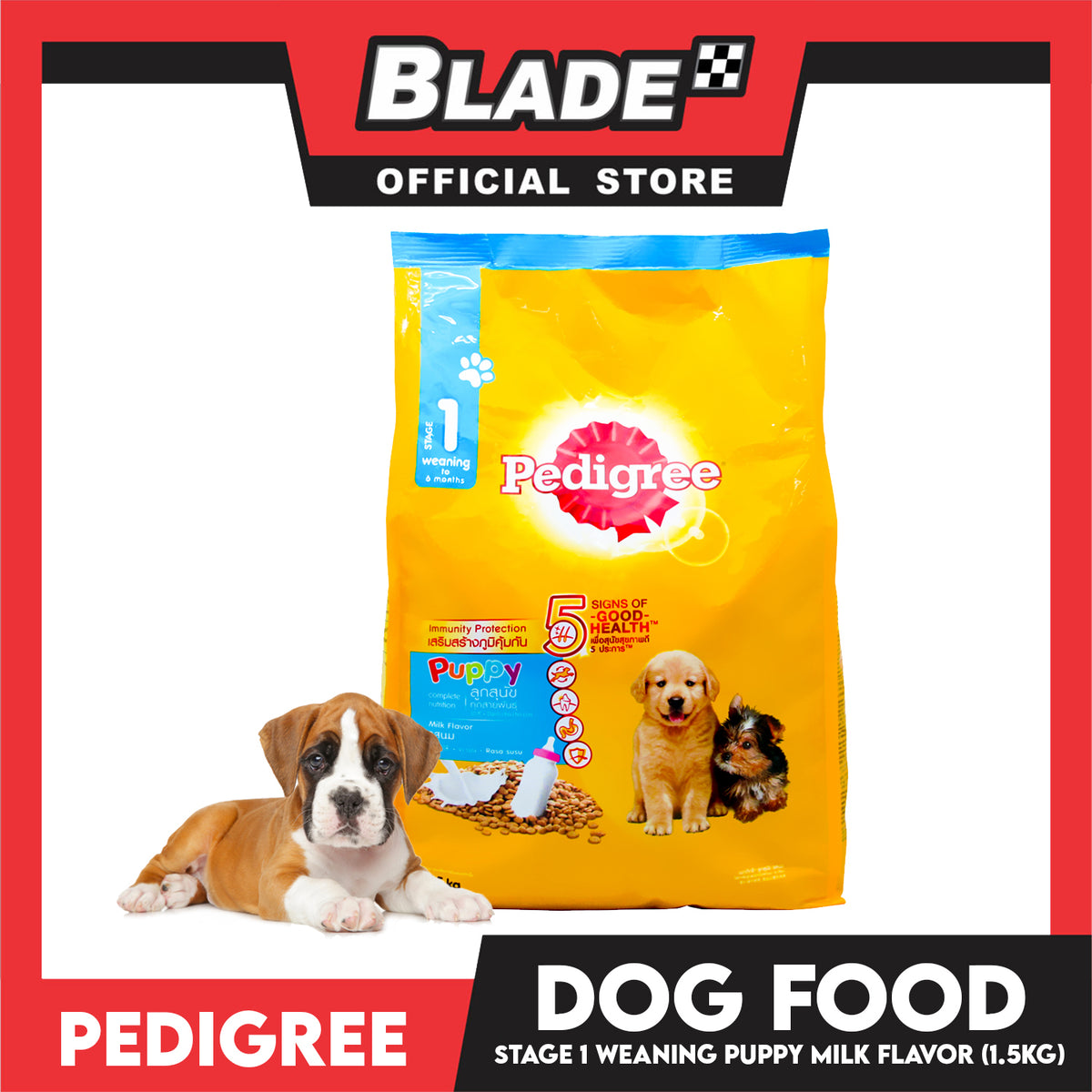 Pedigree Puppy Weaning  Formula Stage 1 to 6 months Milk Flavor 1.5kg Puppy Food Dog Food