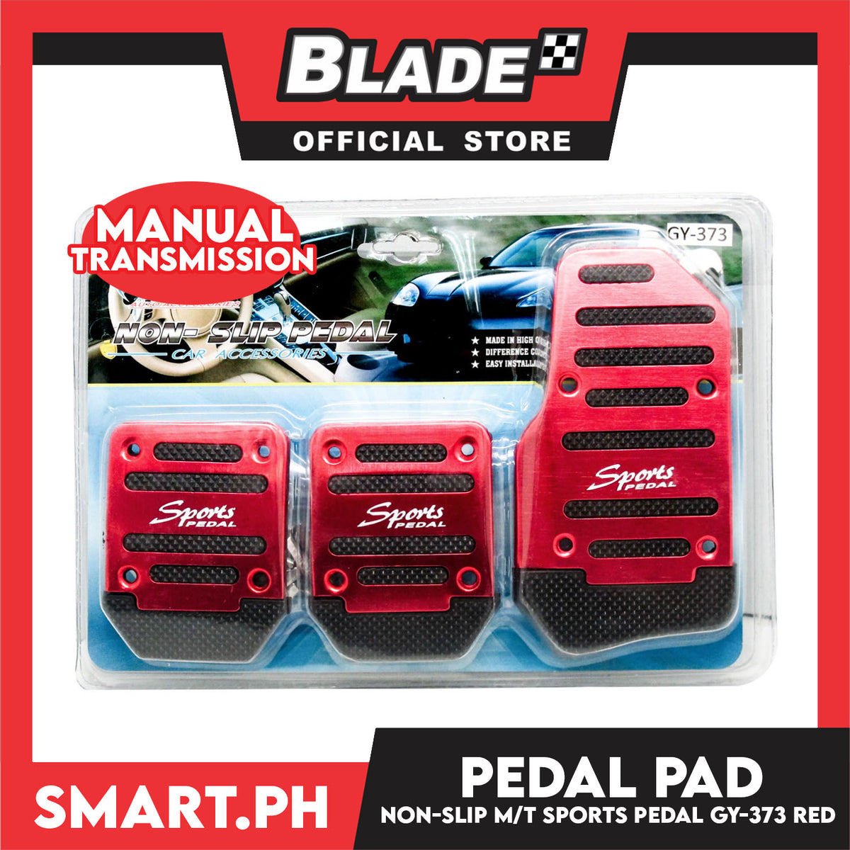 Pedal Pad Non-Slip Pedal Manual Transmission Sports Pedal GY/CS-373 (Red))