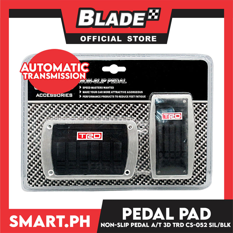 non slip pedal Pedal Pad Non Slip Automatic Transmission TRD CS-052 (Silver/Black) – blade.ph