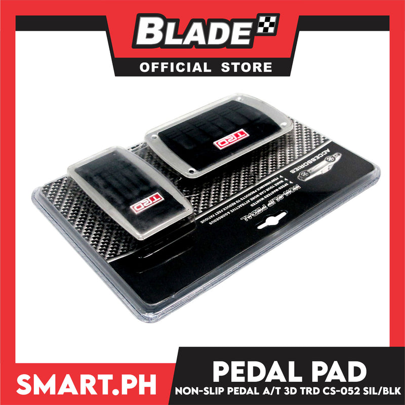 Pedal Pad Non Slip Automatic Transmission TRD CS-052 (Silver/Black)