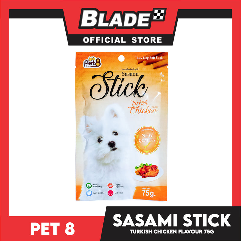 24pcs Sasami Stick Tasty Dog Soft Stick 75g Per Pack (Turkish Chicken) Dog Food, Dog Treats