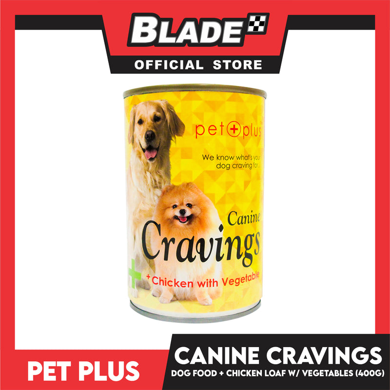 Pet Plus Canine Cravings 400g (Chicken Loaf With Vegetable) Dog Canned Food