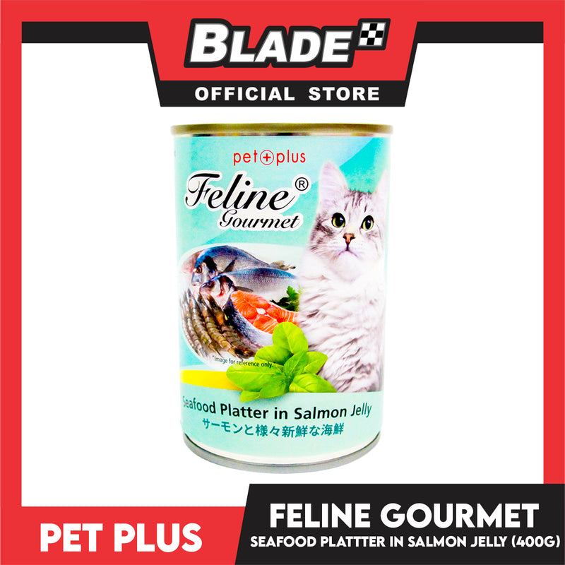 Pet Plus Feline Gourmet 400g (Seafood Platter In Salmon Jelly Flavor) Canned Cat Food