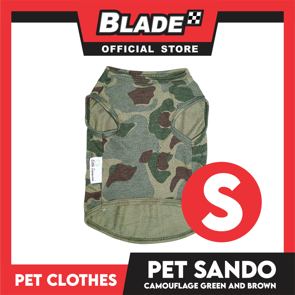 Pet Sando Camouflage Green and Brown (Small) Perfect Fit for Dogs and Cats