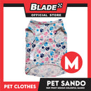 Pet Sando Paw Print Colorful Sando Pet Clothes (Medium) Perfect Fit For Dogs And Cats DG-100M