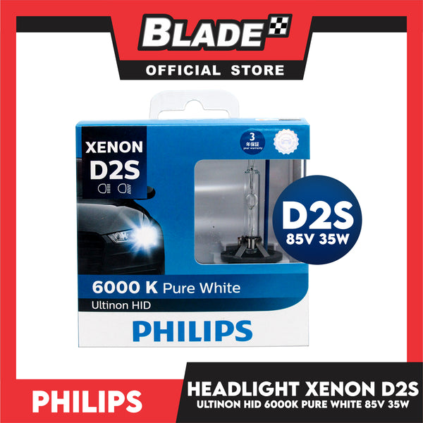 Philips Ultinon HID Xenon D2S 6000 K Pure White 85122WXX2