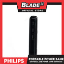 Philips Power Bank 10000mAh Portable Power Universal USB DLP2710NB (Black) For Tablets, Mobile Phones And Other USB Charged Devices