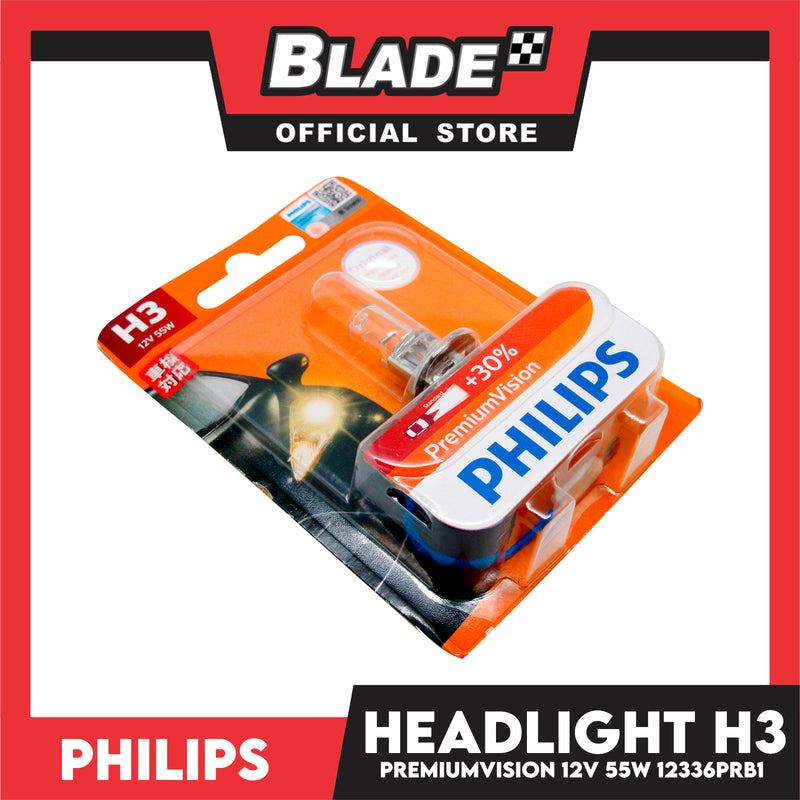 Philips Premium Vision Headllight H3 12V 55W 12336PR +30%