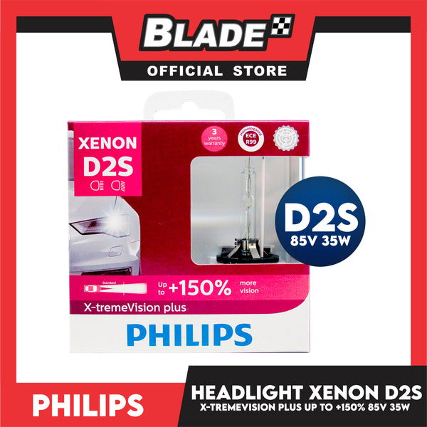 Philips X-tremeVision Plus Xenon D2S Headlight Bulb 85122XV2X2 150%