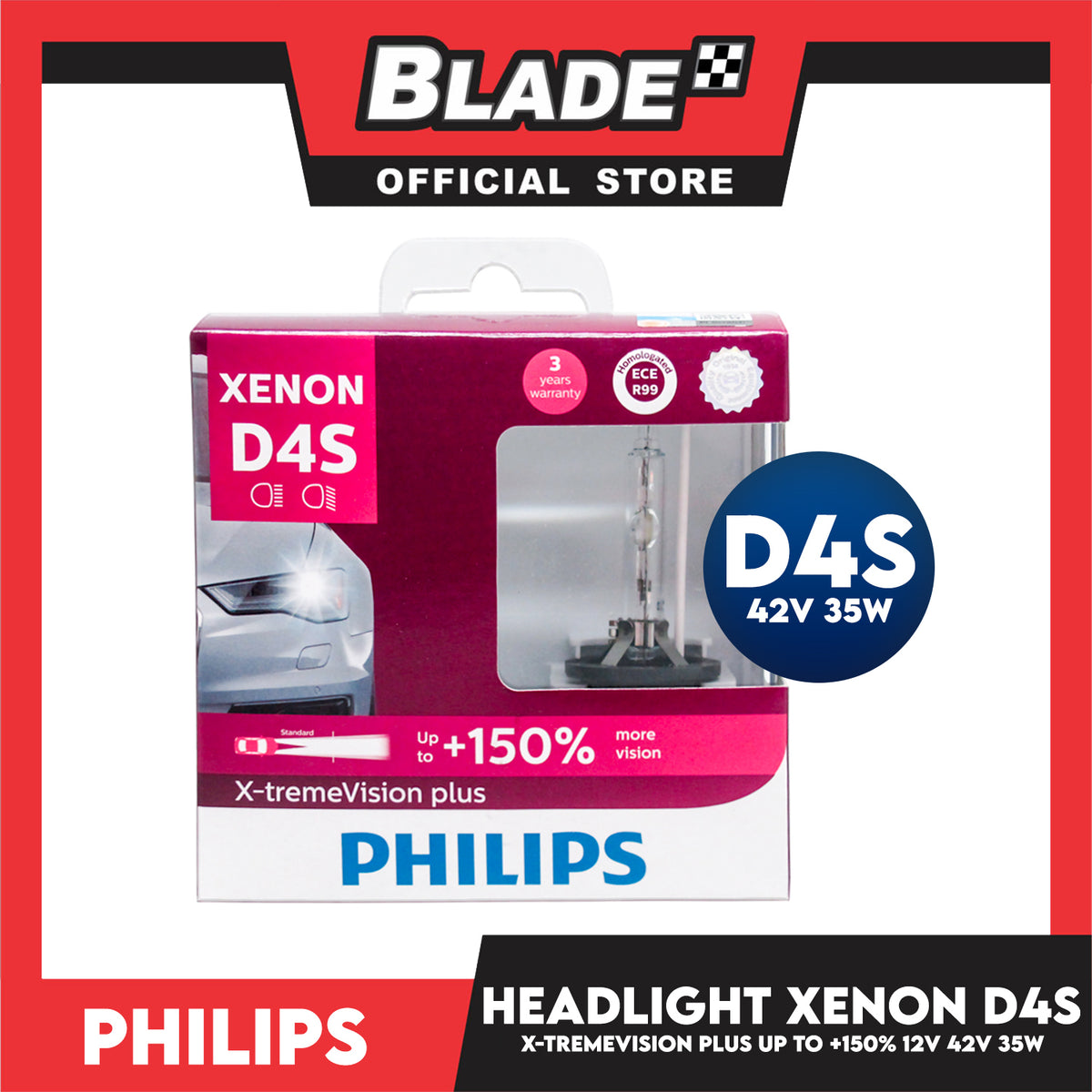 Philips X-tremeVision plus Xenon D4S 42402XV2X2