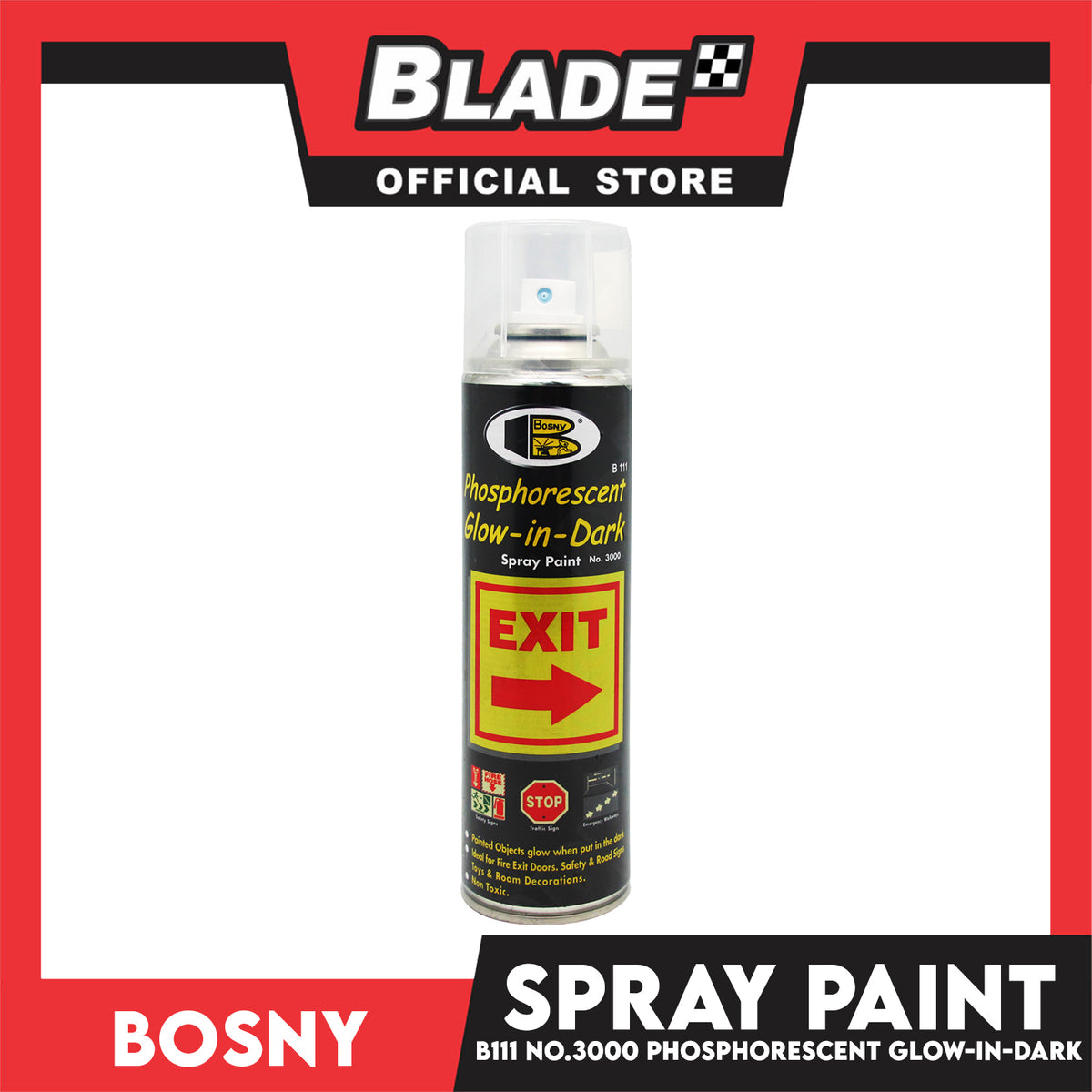 Bosny Spray Paint Phosporescent Glow-in-Dark #3000 225g