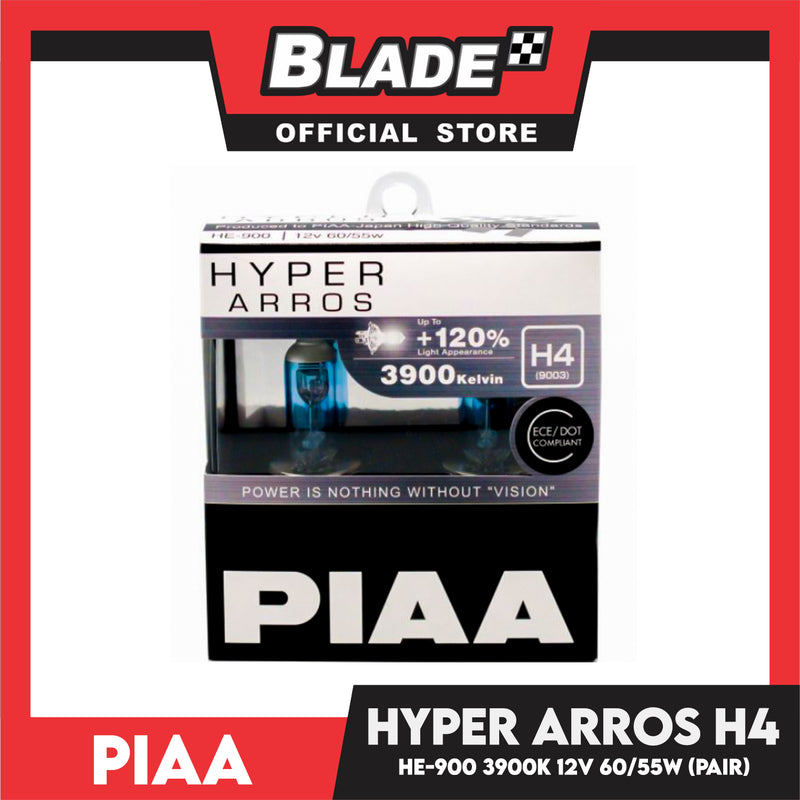 Piaa Hyper Arros Halogen Bulb H4 3900K 12V 60/55W Bulb HE-900