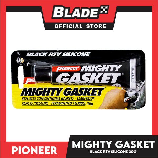 Pioneer Mighty Gasket Black RTV Silicone 30g Replaces Conventional Gaskets Leakproof, Resists Pressure, Permanently Flexible