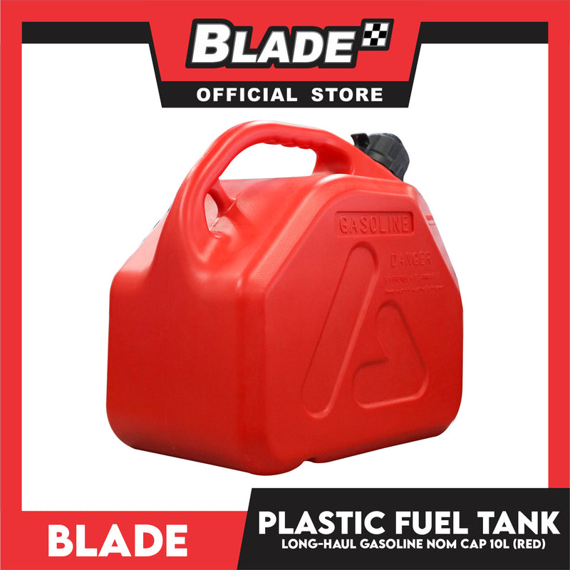 Blade Plastic Fuel Tank Long-Haul Gasoline Cap 10 Liters (Red) Used for Gasoline, Diesel, Kerosene, Engine Oil and Other Types of Fuels and Chemicals