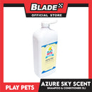 Play Pets Shampoo and Conditioner 1000ml (Azure Sky Scent) For All Types Of Dogs And Cats
