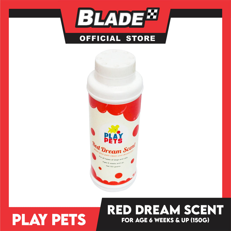 Play Pets Dry Shampoo 150g (Red Dream Scent) For All Types Of Dogs And Cats