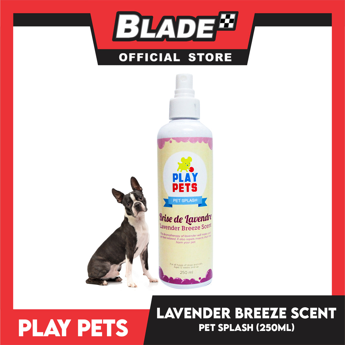Play Pets Pet Splash (Lavender Breeze Scent) Pet Cologne 250ml For All Types Of Dogs And Cats