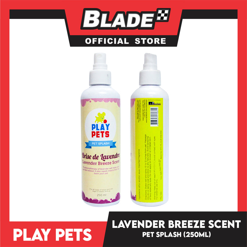Play Pets Pet Splash (Lavender Breeze Scent) Pet Cologne 250ml For All Types Of Dogs And Cats