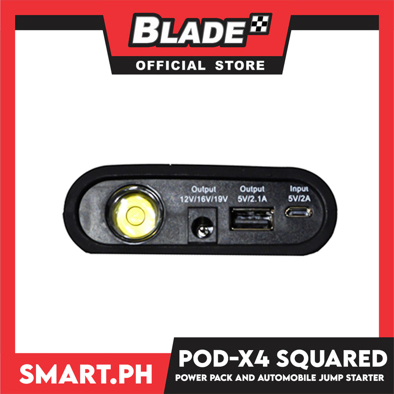 POD Power On Demand Pod-X4 Squared Power Pack and Automobile Jump Starter