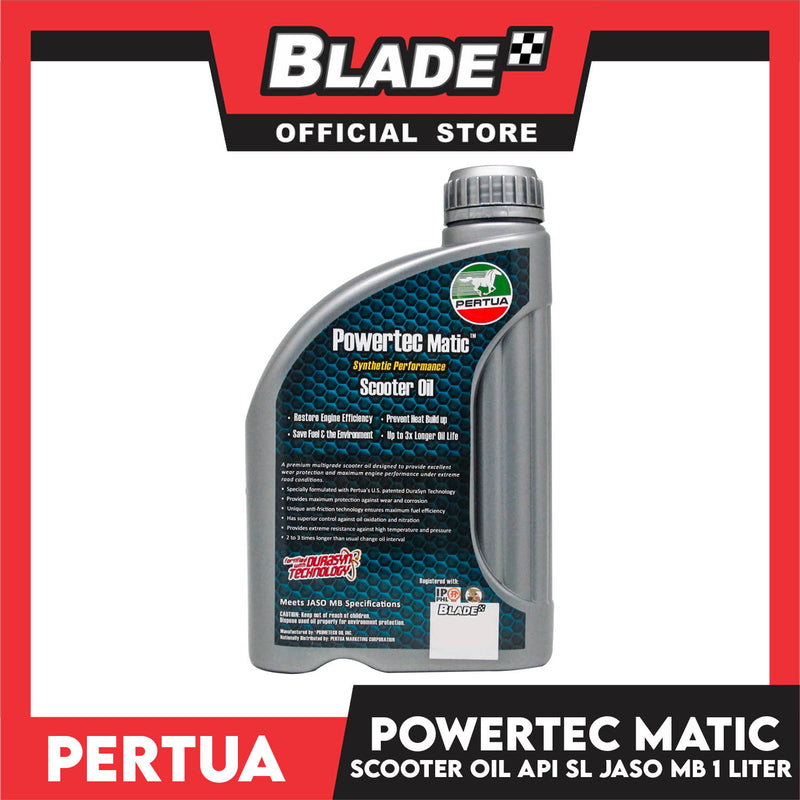 Pertua Powertec Matic Scooter Oil SAE 10W-40 1L Synthetic Performance