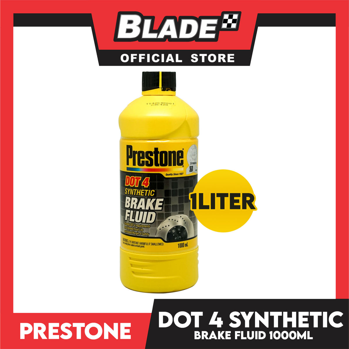 Prestone Dot 4 Synthetic Brake Fluid 1000ml for Extended Fluid Life