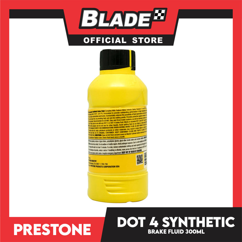 Prestone Dot 4 Synthetic Brake Fluid 300ml for Extended Fluid Life