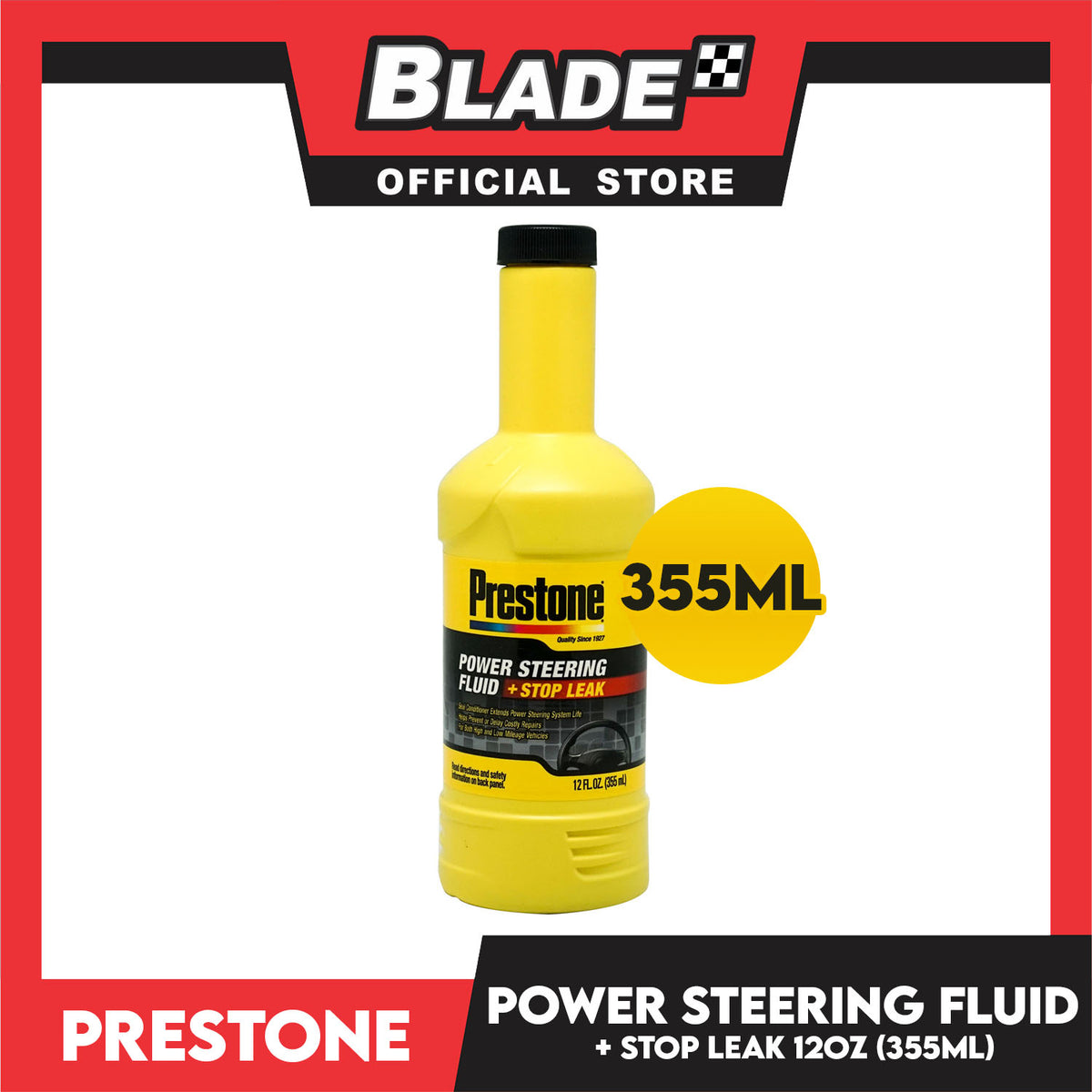 Prestone Power Steering Fluid Stop Leak 12oz (355ml) Extends Power Steering System Life