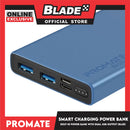 Promate Compact Smart Charging Power Bank With Dual USB Output 10000mAh Bolt-10 (Blue) Innovation And Excellence