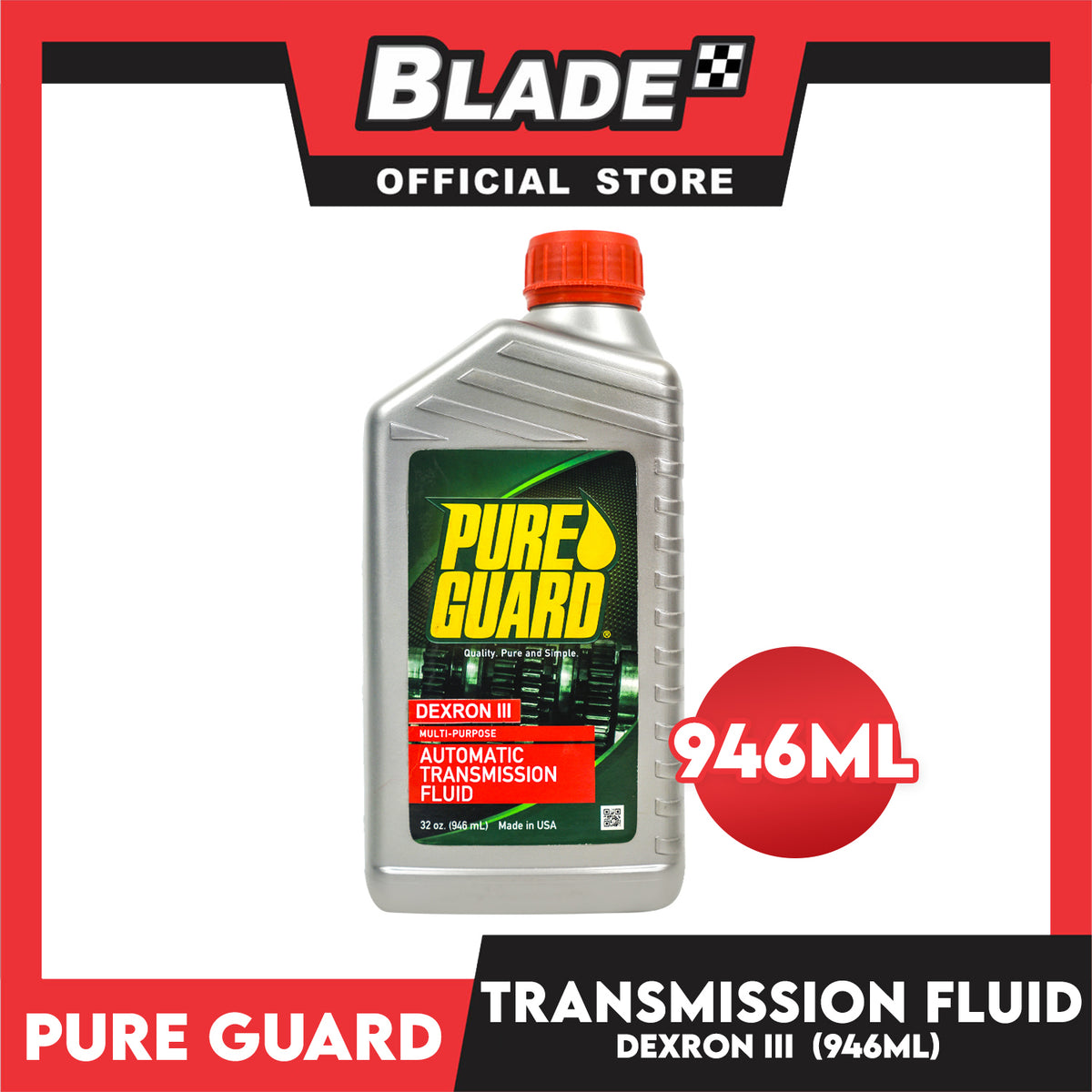 Pure Guard Dexron III Multi-Purpose Automatic Transmission Fluid 946ml