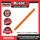 Neltex PVC Powerguard Pipe (Orange) 20mm x 1meter Electrical Conduit