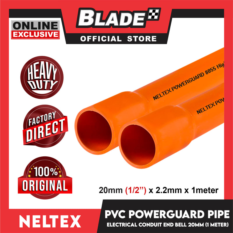 Buy 10 Get 1 Free Neltex PVC Powerguard Pipe with End Bell 20mm x 1meter Electric Conduit Pipe