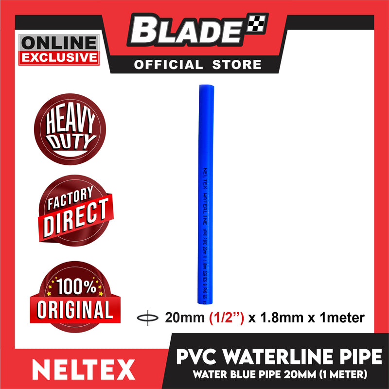 Buy 10 Get 1 Free Neltex PVC Waterline Pipe 20mm x 1meter (Blue Pipe)