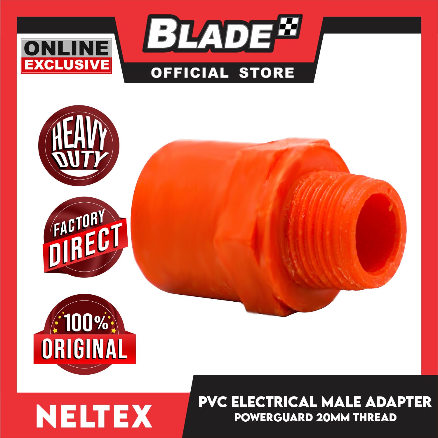 Neltex Powerguard PVC Electrical Fitting Pipe Male Adapter 20mm – blade.ph