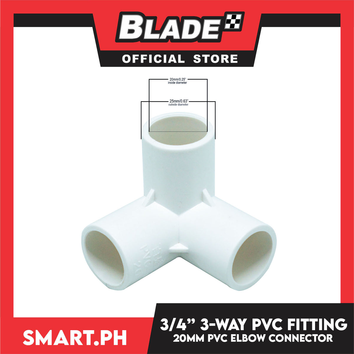 3 Way PVC Fitting Elbow 20mm Furniture Grade Connector for DIY PVC Shelf Garden Support Structure Storage Frame (White)