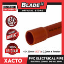 Xacto PVC Electrical Conduit Pipe Bell End 25mm x 1meter