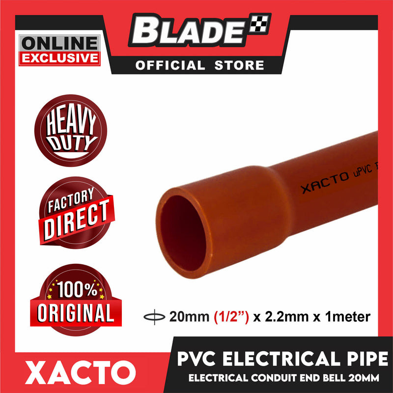 Xacto PVC Electrical Conduit Pipe Bell End 20mm x 1meter