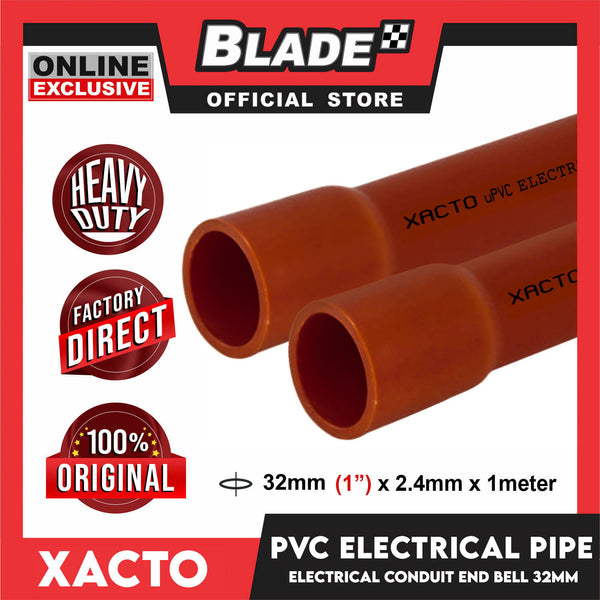 Xacto PVC Electrical Conduit Pipe Bell End 32mm x 1meter
