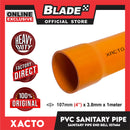 Xacto PVC  Sanitary Pipe Bell End 107mm(4'') x 1meter
