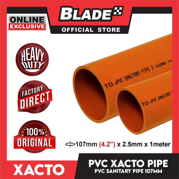 Xacto PVC Sanitary Pipes 107mm (4'') x 1meter